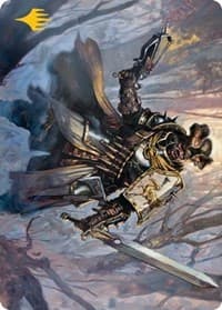 Brutal Cathar Art Card (Gold-Stamped Signature) - Art Series: Innistrad: Midnight Hunt - Magic: The Gathering card