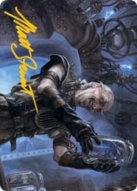 Delver of Secrets Art Card (Gold-Stamped Signature) - Art Series: Innistrad: Midnight Hunt - Magic: The Gathering card