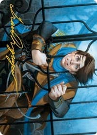 Locked in the Cemetery Art Card (Gold-Stamped Signature) - Art Series: Innistrad: Midnight Hunt - Magic: The Gathering card