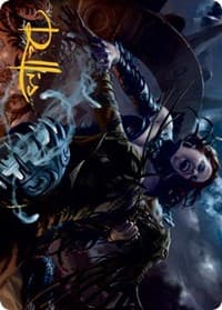 Olivia's Midnight Ambush Art Card (Gold-Stamped Signature) - Art Series: Innistrad: Midnight Hunt - Magic: The Gathering card