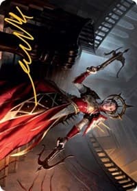 Bloodthirsty Adversary Art Card (Gold-Stamped Signature) - Art Series: Innistrad: Midnight Hunt - Magic: The Gathering card