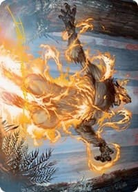 Burn the Accursed Art Card (Gold-Stamped Signature) - Art Series: Innistrad: Midnight Hunt - Magic: The Gathering card