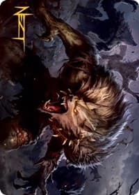 Village Reavers Art Card (Gold-Stamped Signature) - Art Series: Innistrad: Midnight Hunt - Magic: The Gathering card