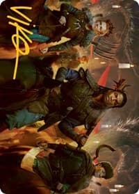 Candlelit Cavalry Art Card (Gold-Stamped Signature) - Art Series: Innistrad: Midnight Hunt - Magic: The Gathering card