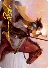 Sunrise Cavalier Art Card (Gold-Stamped Signature) - Art Series: Innistrad: Midnight Hunt - Magic: The Gathering card