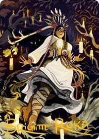 Candlegrove Witch Art Card (76/81) (Gold-Stamped Signature) - Art Series: Innistrad: Midnight Hunt - Magic: The Gathering card