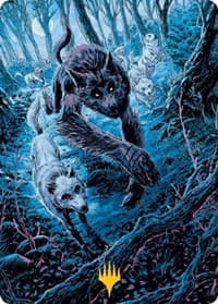 Untamed Pup Art Card (Gold-Stamped Signature) - Art Series: Innistrad: Midnight Hunt - Magic: The Gathering card