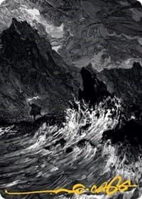 Island Art Card (Gold-Stamped Signature) - Art Series: Innistrad: Midnight Hunt - Magic: The Gathering card