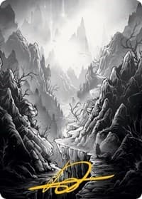 Mountain Art Card (Gold-Stamped Signature) - Art Series: Innistrad: Midnight Hunt - Magic: The Gathering card