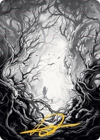 Forest Art Card (81/81) (Gold-Stamped Signature) - Art Series: Innistrad: Midnight Hunt - Magic: The Gathering card
