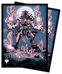 Innistrad: Midnight Hunt Storm-Charged Slasher (V4) Standard Deck Protector sleeves for Magic (100-Pack) - Ultra Pro Card Sleeves - Card Sleeves card