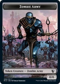 Zombie Army // Zombie (005) Double-Sided Token - Commander: Innistrad: Midnight Hunt - Magic: The Gathering card