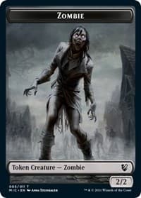Zombie (005 MIC) // Zombie (005 MID) Double-Sided Token - Commander: Innistrad: Midnight Hunt - Magic: The Gathering card