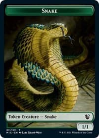 Snake // Spirit Double-Sided Token - Commander: Innistrad: Midnight Hunt - Magic: The Gathering card