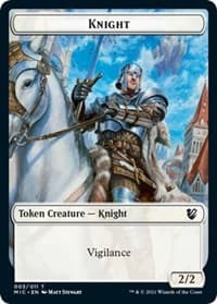 Knight // Wolf Double-Sided Token - Commander: Innistrad: Midnight Hunt - Magic: The Gathering card