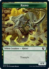 Rhino // Wolf Double-Sided Token - Commander: Innistrad: Midnight Hunt - Magic: The Gathering card
