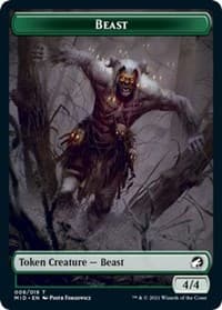 Beast Token - Innistrad: Midnight Hunt - Magic: The Gathering card