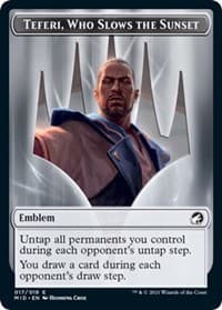 Emblem - Teferi, Who Slows the Sunset - Innistrad: Midnight Hunt - Magic: The Gathering card