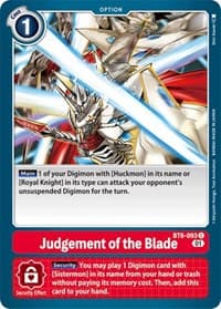 Judgement of the Blade - Double Diamond - Digimon Card Game card