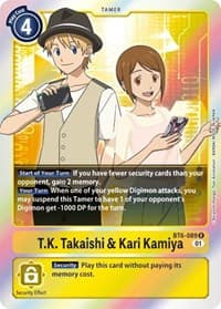 T.K. Takaishi & Kari Kamiya - Double Diamond - Digimon Card Game card