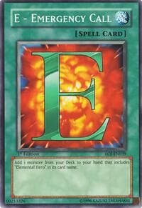 E - Emergency Call - Enemy of Justice - YuGiOh card
