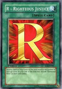 R - Righteous Justice - Enemy of Justice - YuGiOh card