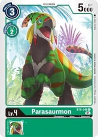 Parasaurmon - Double Diamond - Digimon Card Game card