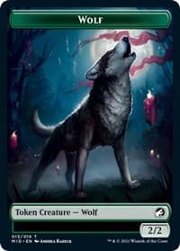 Wolf // Elemental Double-Sided Token - Innistrad: Midnight Hunt - Magic: The Gathering card