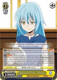 Inherited Form, Rimuru - That Time I Got Reincarnated as a Slime Vol.2 - Weiss Schwarz card
