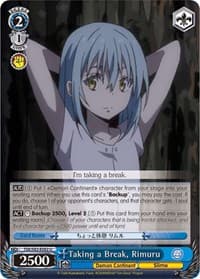Taking a Break, Rimuru - That Time I Got Reincarnated as a Slime Vol.2 - Weiss Schwarz card
