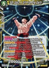 Son Goku, A Gift from the Earth - Saiyan Showdown - Dragon Ball Super: Masters card