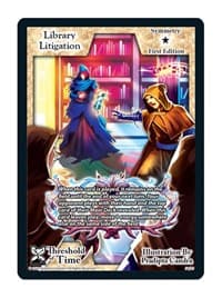 Library Litigation - Threshold of Time - Exodus TCG card