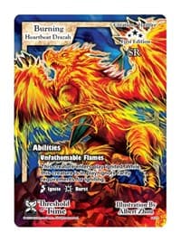 Burning Heartbeat Drazah - Threshold of Time - Exodus TCG card