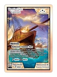 Burning Fleet Valvessel - Threshold of Time - Exodus TCG card