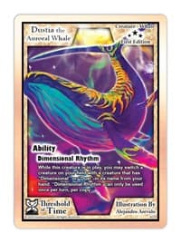 Dustia the Auroral Whale - Threshold of Time - Exodus TCG card