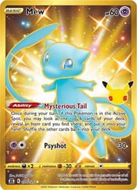 Mew (Secret) - Celebrations - Pokemon card
