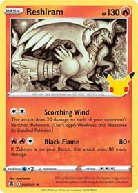 Reshiram - Celebrations - Pokemon card