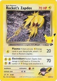 Rocket's Zapdos - Celebrations: Classic Collection - Pokemon card