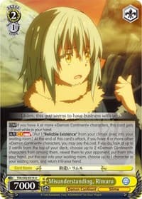 Misunderstanding, Rimuru - That Time I Got Reincarnated as a Slime Vol.2 - Weiss Schwarz card