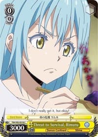 Threat to Survival, Rimuru - That Time I Got Reincarnated as a Slime Vol.2 - Weiss Schwarz card