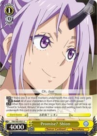 Promise? Shion - That Time I Got Reincarnated as a Slime Vol.2 - Weiss Schwarz card