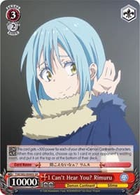 I Can't Hear You? Rimuru (SR) - That Time I Got Reincarnated as a Slime Vol.2 - Weiss Schwarz card