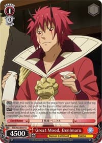 Great Mood, Benimaru - That Time I Got Reincarnated as a Slime Vol.2 - Weiss Schwarz card