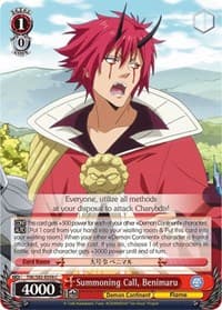 Summoning Call, Benimaru - That Time I Got Reincarnated as a Slime Vol.2 - Weiss Schwarz card