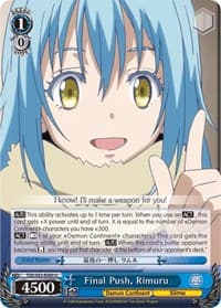 Final Push, Rimuru - That Time I Got Reincarnated as a Slime Vol.2 - Weiss Schwarz card