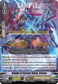 Knight of Instand Slash, Greete (Hot Stamped) - Bushiroad Event Cards - Cardfight Vanguard card