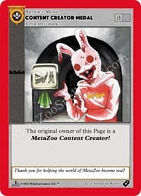 Content Creator Medal - Medals - MetaZoo card