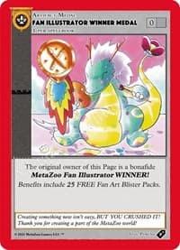 Fan Illustrator Winner Medal - Medals - MetaZoo card