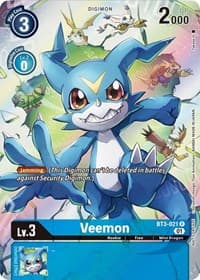 Veemon (1-Year Anniversary Box Topper) - Release Special Booster 1.0 - Digimon Card Game card