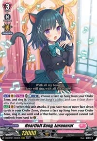 Heartfelt Song, Loronerol - D-LBT01: Lyrical Melody - Cardfight Vanguard card